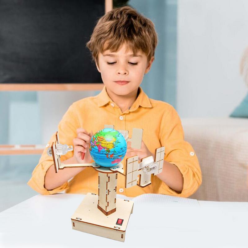 Wooden Satellite Model Making  - огляд і ціна Science Project Toys Making