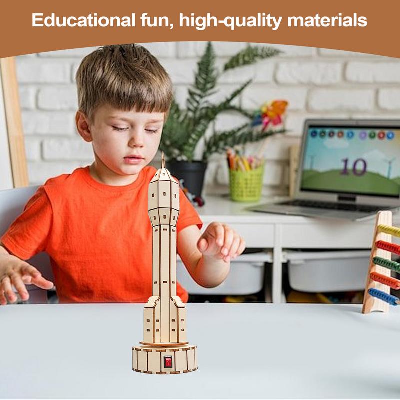 Wooden Satellite Model Making  - огляд і ціна Science Project Toys Making